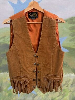 Vintage Scully Suede Fringe Vest | Western Rodeo Festival Boho